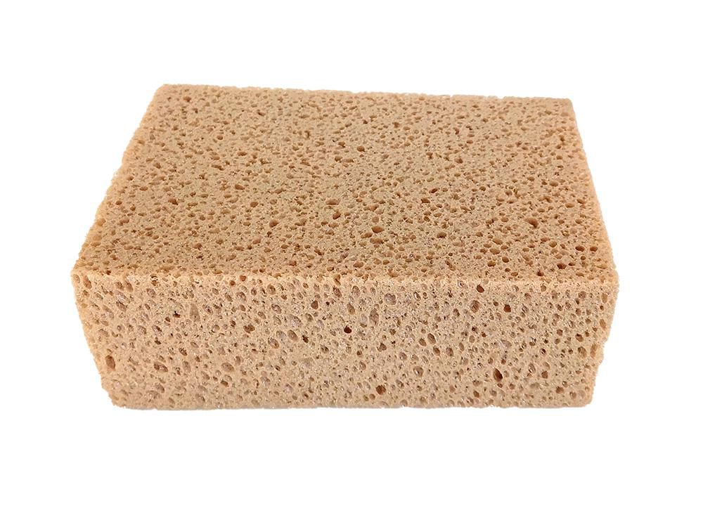 Éponge végétale rectangulaire beige marron 17x11x6 cm lot 5 pcs Novipro