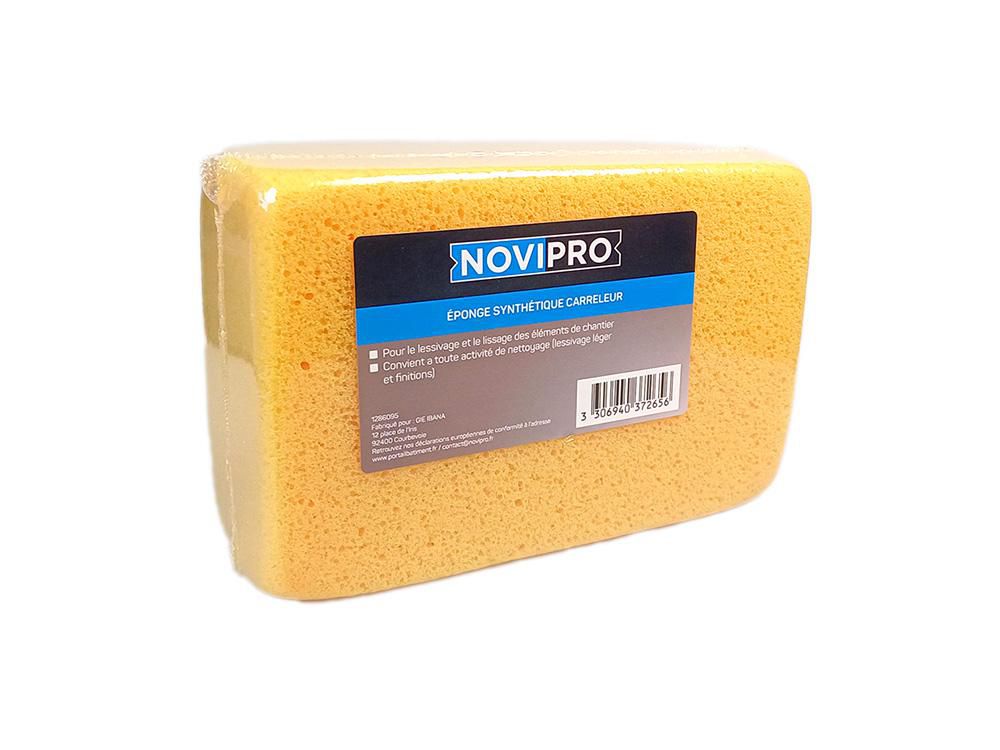 Eponge synthétique rectangulaire Novipro 17x11x6cm jaune