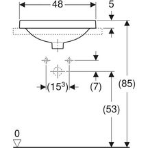 Vasque VARIFORM ronde à encastrer diamètre 48cm blanc Réf. 500.704.01.2