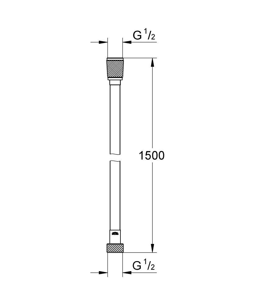 Flexible de douche 1500 mm SilverFlex Twistfree Chromé Réf. 28364001