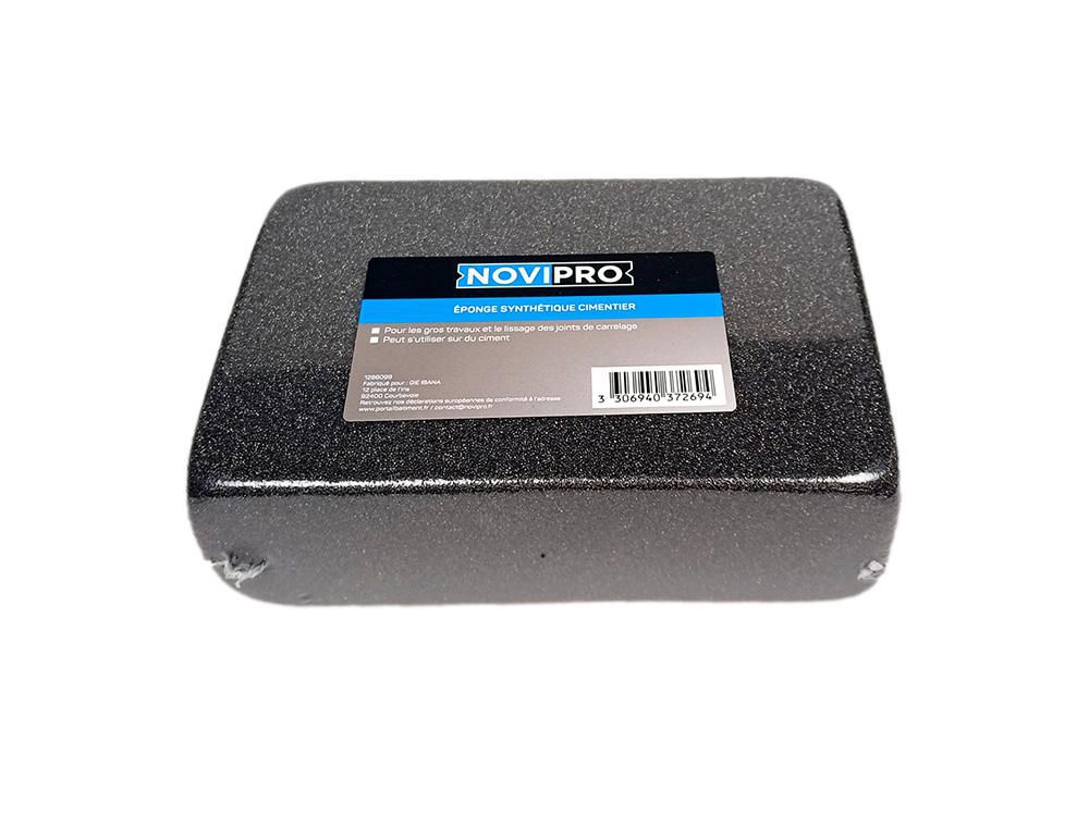 Eponge de cimentier Novipro anthracite mousse polyester 18x12x6cm