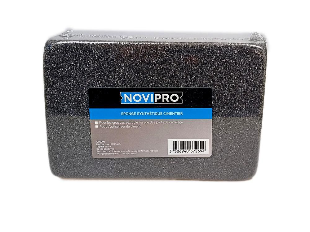 Eponge de cimentier Novipro anthracite mousse polyester 18x12x6cm