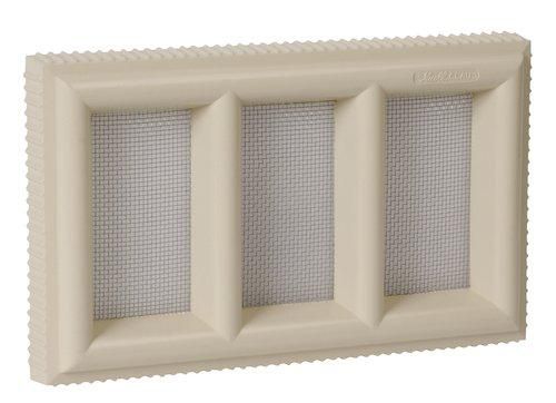 Grille d'aération à sceller Claustra PVC sable CLAU3