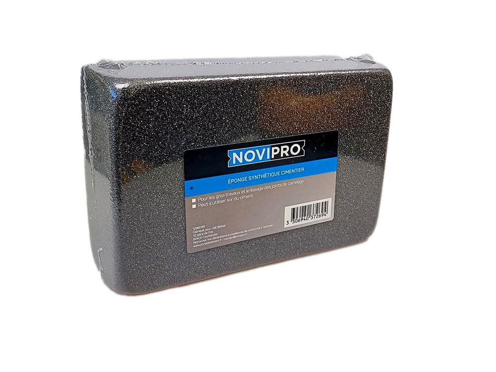 Eponge de cimentier Novipro anthracite mousse polyester 18x12x6cm