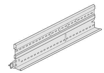 Entretoise Prelude 35 TL acier blanc L. 1,50 m H. 43 mm Ref. BP243642