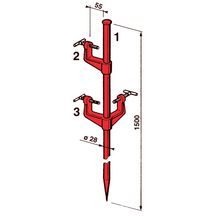 Piquet d'implantation simple Altrad - acier peint - L 1,50 m - Ø 28 mm