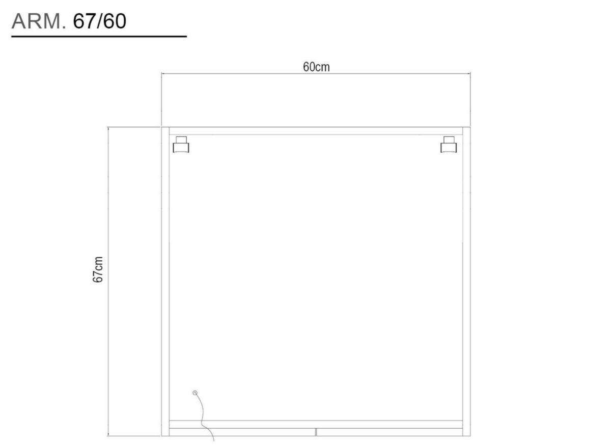 Armoire de toilette Alterna Bruges 60cm 2 portes