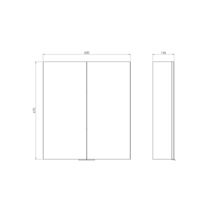 Armoire de toilette Alterna Bruges 60cm 2 portes