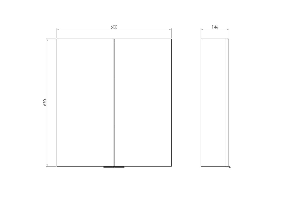 Armoire de toilette Alterna Bruges 60cm 2 portes