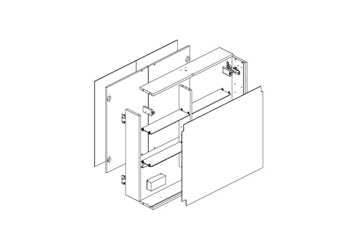 Armoire de toilette Alterna Bruges 80cm 2 portes