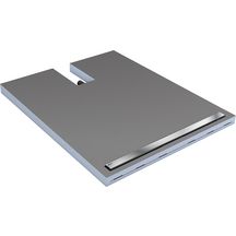 Receveur rectangulaire Plano Linea écoulement intégré linéaire polystyrène extrudé 1,2x1 m ép. 70 mm canal 90 cm 73736602