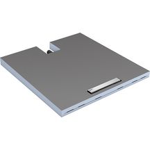 Receveur carré Plano Linea écoulement intégré linéaire polystyrène extrudé 90x90 cm ép. 70 mm canal 30 cm 73736608