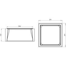 Element de pilier Access sans joint 29 x 29 x 16,7 cm blanc cassé Réf. EPACCESS29B