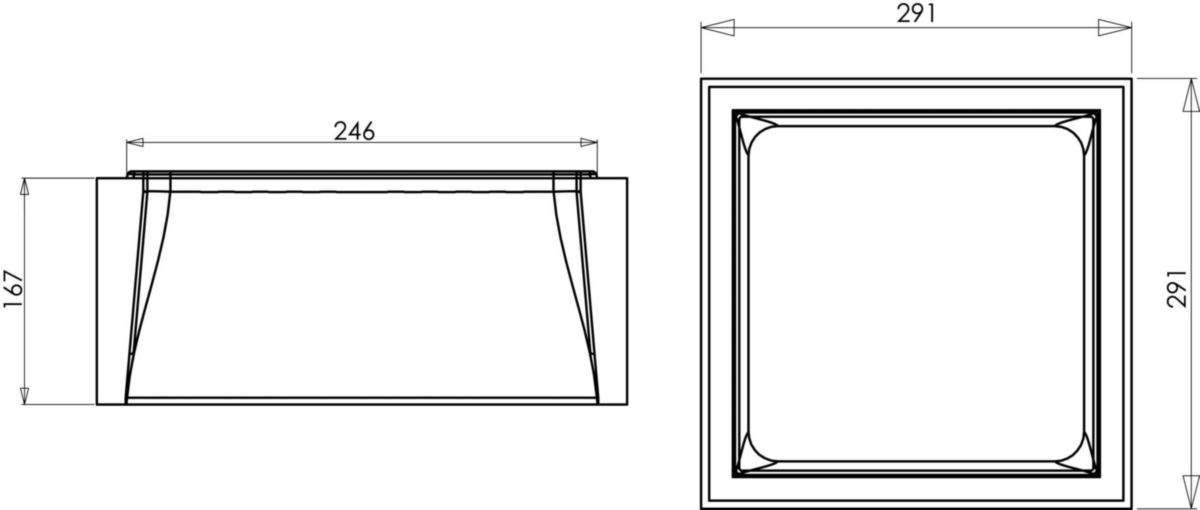 Element de pilier Access sans joint 29 x 29 x 16,7 cm blanc cassé Réf. EPACCESS29B