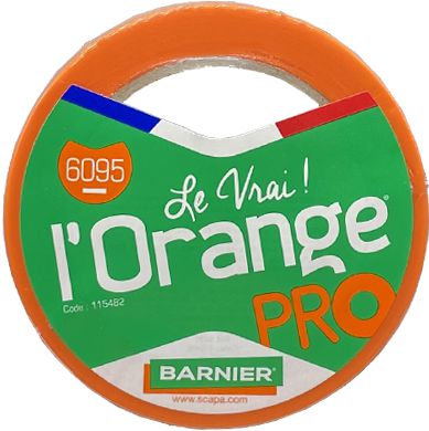 Ruban adhésif PVC plastifié 6095 Barnier - orange - rouleau de 50 mm x 33 m