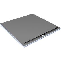 Wedi Fundo Riolito Neo receveur avec écoulement linéaire 1200 x1200x50mm canal 1100mm Réf. 075100010