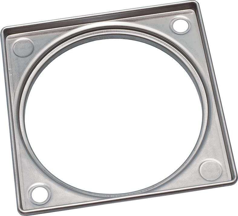 Cadre pour grille d'évacuation wedi Fundo Fino - inox - ép. 6,2 mm - 120x120 mm