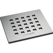 Wedi Fundo Fino 5.1 grille inox massif carrée 115x115x5mm Réf. 676800046