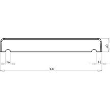 Chaperon de mur Pierre Lisse plat - gris - 99x30x4 cm