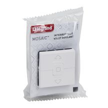 Interrupteur individuel de volets roulants Mosaic - 2 modules - Blanc. Legrand  Réf 099656