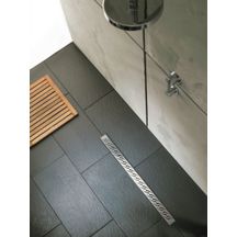 Caniveau de douche complet Concerto - ABS / inox brossé - L. 90 cm