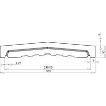 Chaperon de mur Optipose 2 pentes - blanc cassé - 49x33x4/5,4 cm