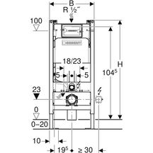 Bati support DuofixBasic Delta 12 cm NF, autoportant réf 457565002