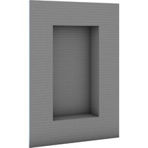 Niche à carreler wedi Sanwell - ép. cadre 10 mm - dim int. : 334x634x100 mm - dim ext. : 554x854x110 mm