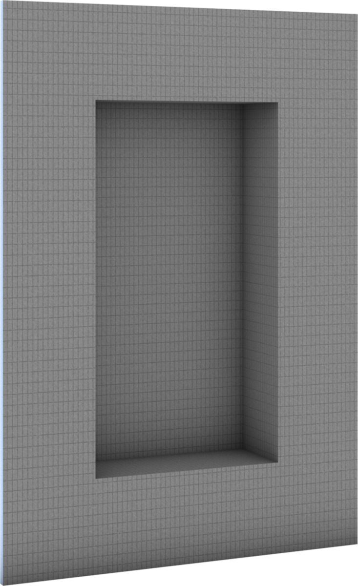 Niche à carreler wedi Sanwell - ép. cadre 10 mm - dim int. : 334x634x100 mm - dim ext. : 554x854x110 mm