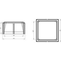 Elément de pilier lisse ton pierre 32.5 x 32.5 x 16,7 cm PL32P