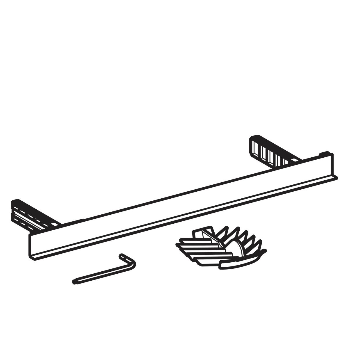 Set de finition Bâti-support douche de plain pied prêt à carreler sans cadre réf 154338001