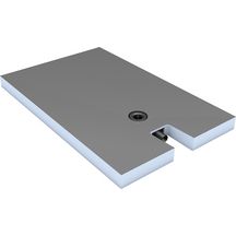 Receveur avec écoulement intégré Fundo Integro excentré 1600x1000x90mm réf. 075900002