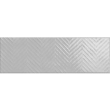 Faïence structurée Soho - décor mix gris clair brillant - 10x30 cm