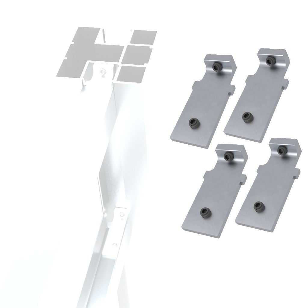 Connecteur pour lisse de clôture aluminium Boston - 4 pcs