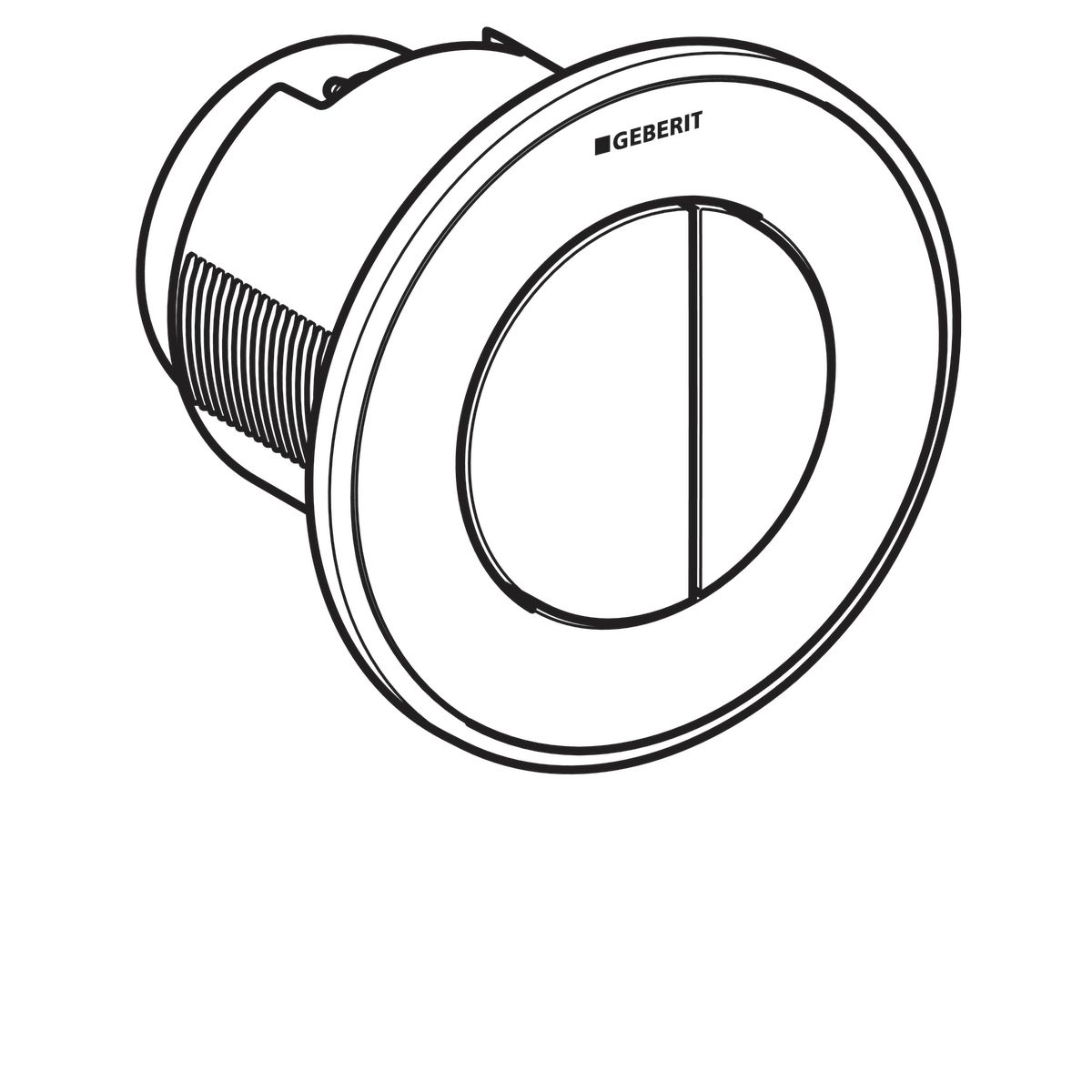 Bouton pneumatique de déclenchement de chasse double touche encastré blanc réf. 116042111