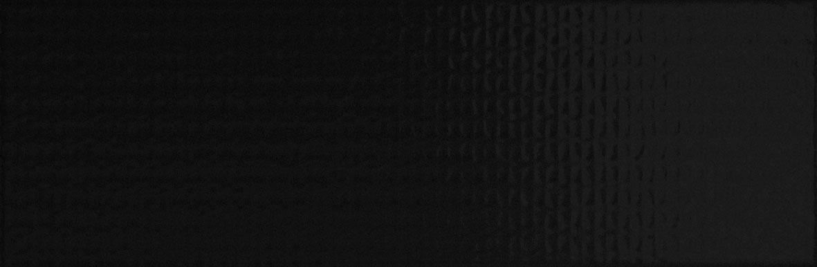 Carrelage mural faïence Soho - noir mat structuré - 10x30 cm