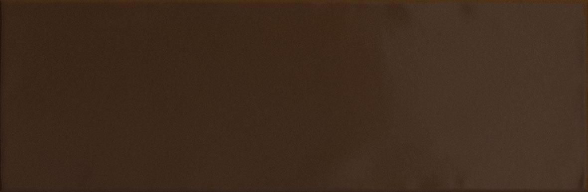 Faïence lisse Soho - chocolat mat - 10x30 cm