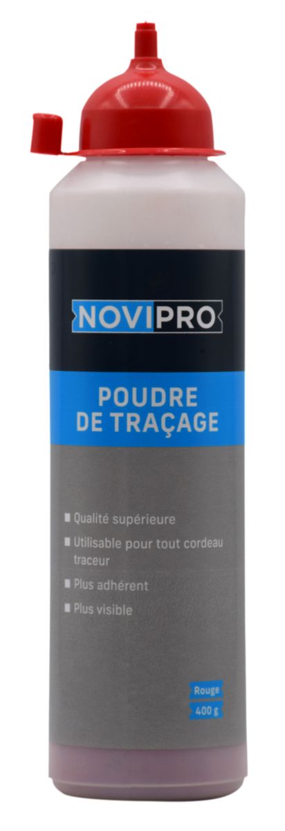 Poudre à tracer qualité supérieure - rouge - biberon de 400 g