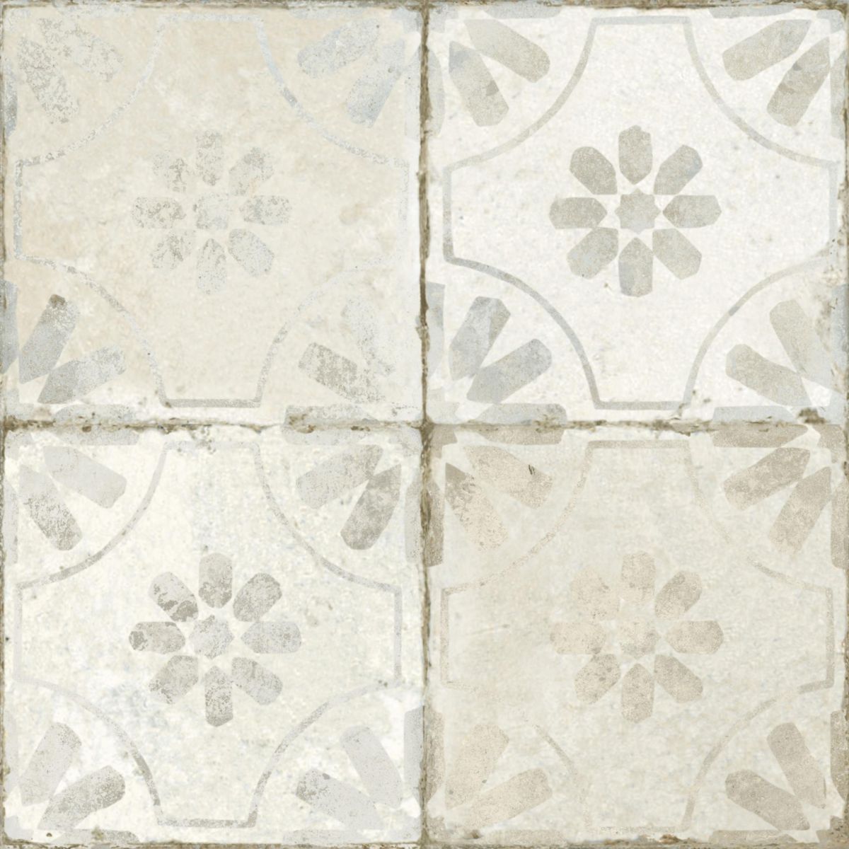 Carrelage FS Blume - grès émaillé - ton white - 45x45 cm - ép. 9,5 mm