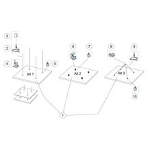 Ilot acoustique Solo Square Blanc 1200x1200x40mm 35442050