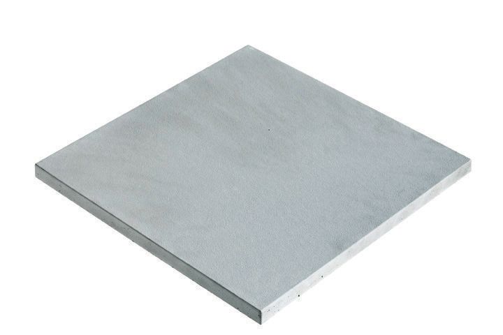 Margelle droite plate Piana - béton pressé ton gris argent - 33x50 cm - ép. 3,4 cm