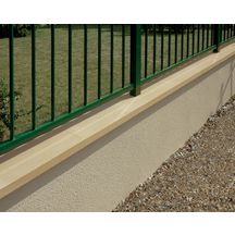 Chaperon de mur Optipose plat - ton pierre - 49x28x4 cm