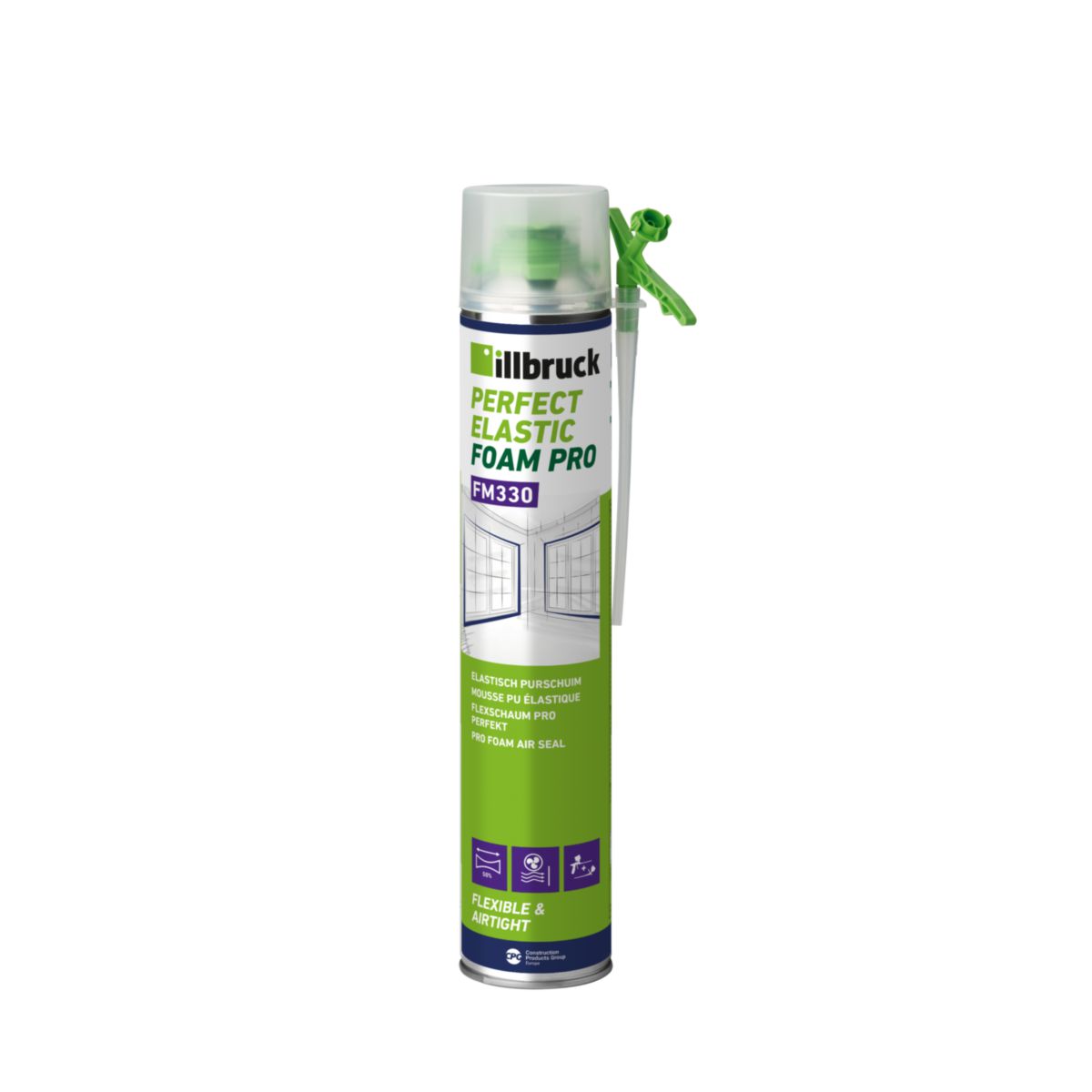 Mousse élastique FM330 blanc 2en1 750ml Réf. 341329