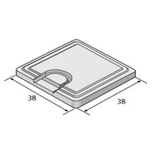 Couvercle gouttière de boîte béton percé 32x32cm hauteur 4cm