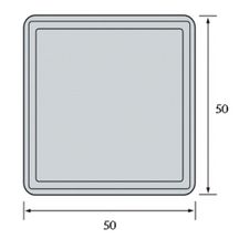 Couvercle plein renforcé 40x40cm hauteur 4cm