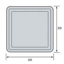 Couvercle gouttière de boîte béton percé 50x50cm hauteur 4cm