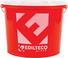 Enduit mince de finition organique en pâte ECAP AC Acrylic Colour- aspect grésé avec granulo. 1,5mm ton pierre Seau 25kg Réf. 36ETP025NIT15