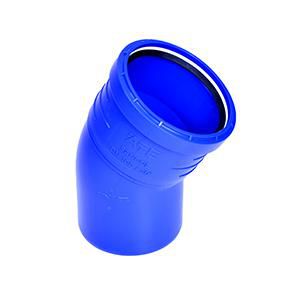 Coude Sancol 30° MF SN4 - PP bleu - Ø 100 mm