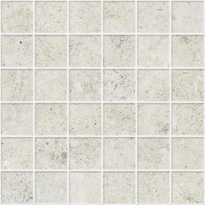 Mosaïque su rete grès cérame Glam - bianco naturale rectifié - 30x30 cm