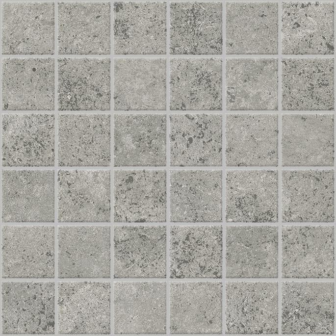 Mosaïque su rete grès cérame Glam - grigio naturale rectifié - 30x30 cm